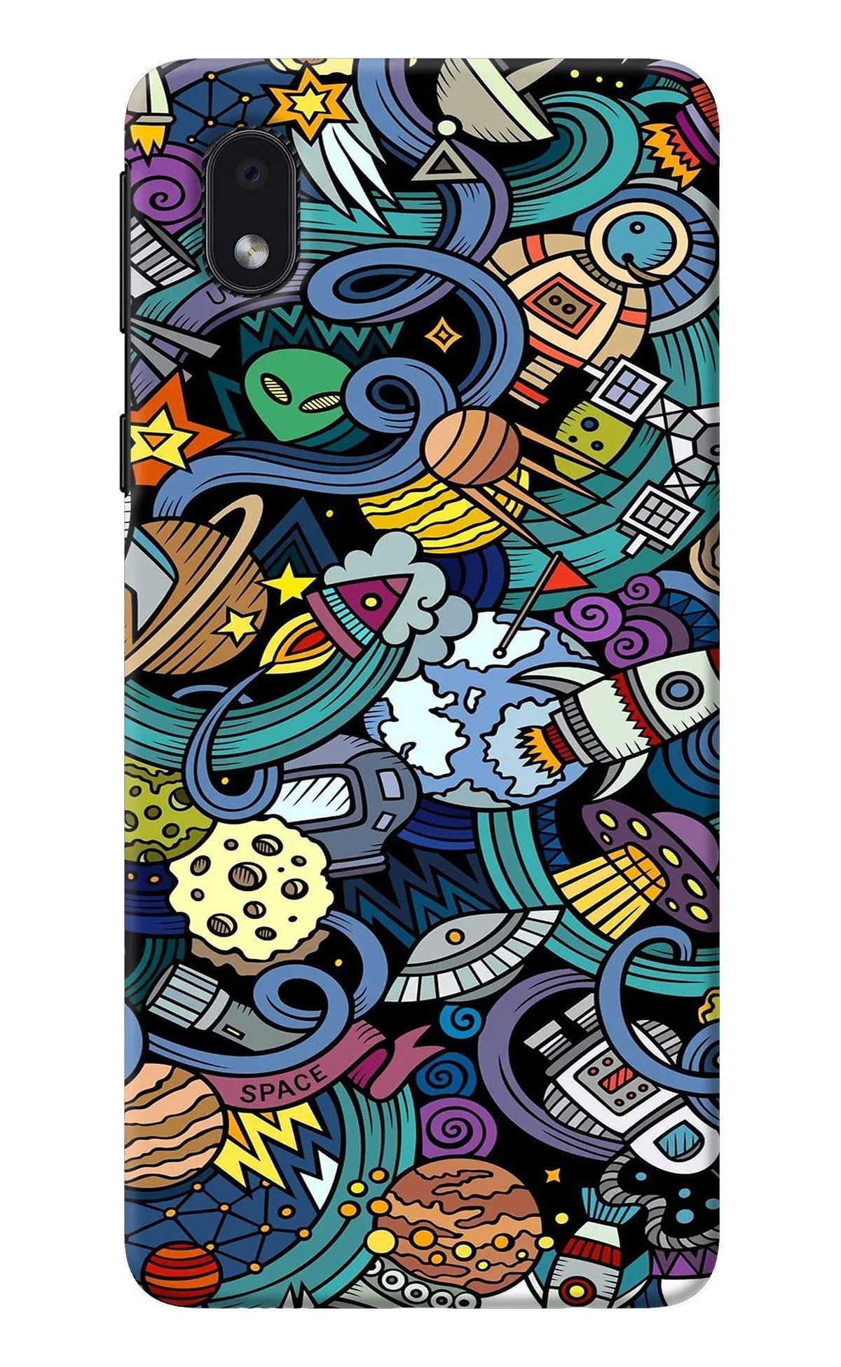 Space Abstract Samsung M01 Core Back Cover