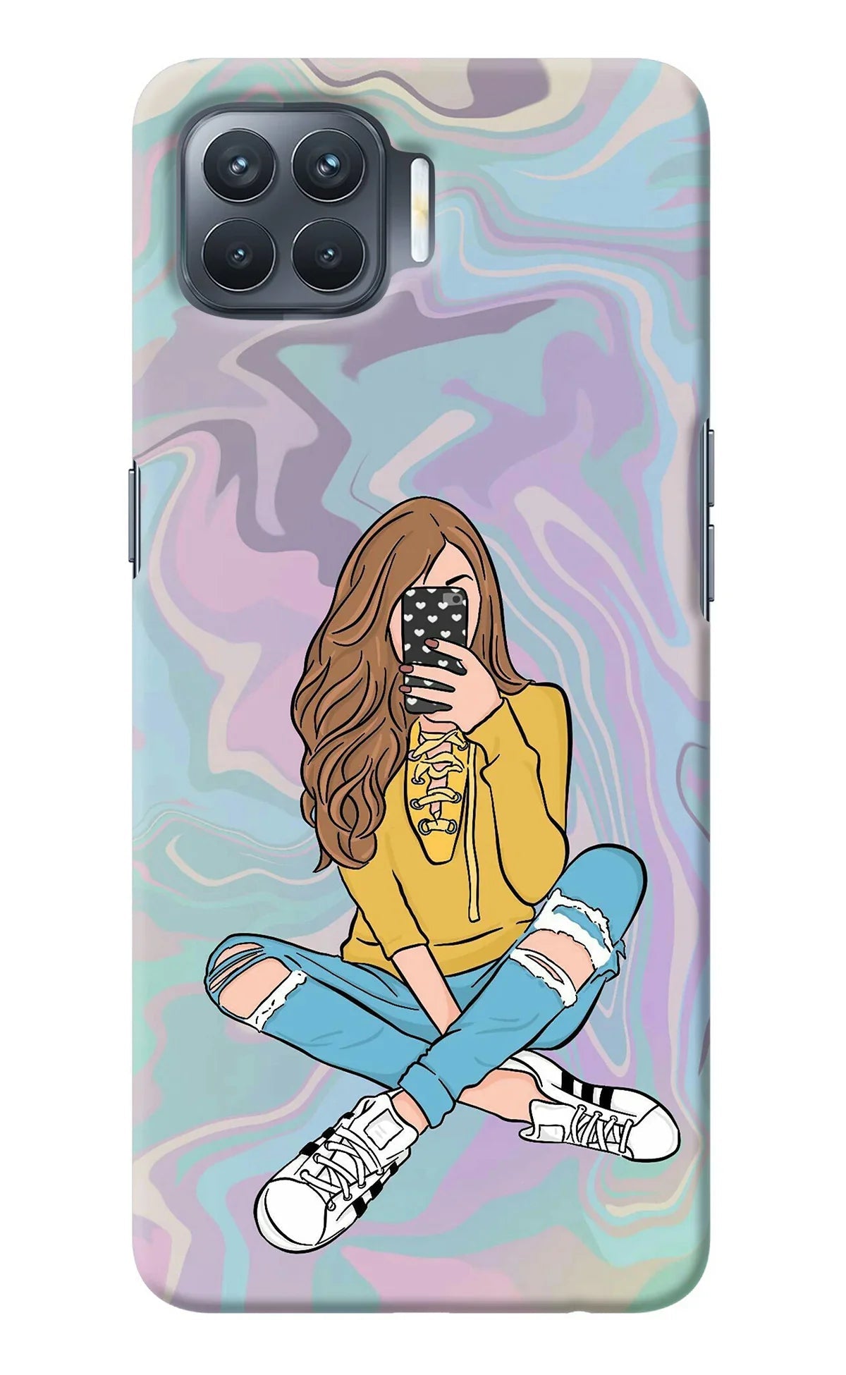 Selfie Girl Oppo F17 Pro Back Cover