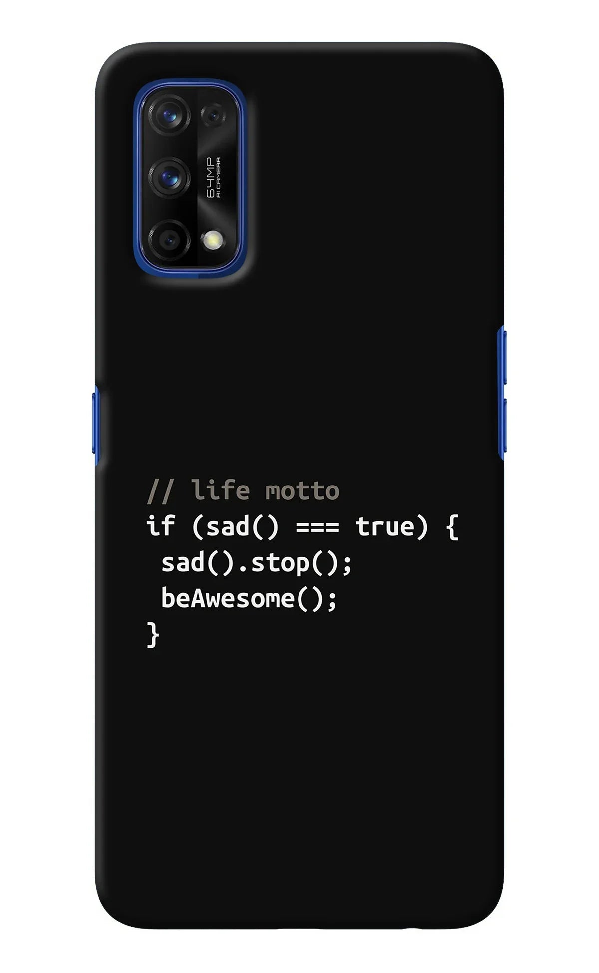 Life Motto Code Realme 7 Pro Back Cover