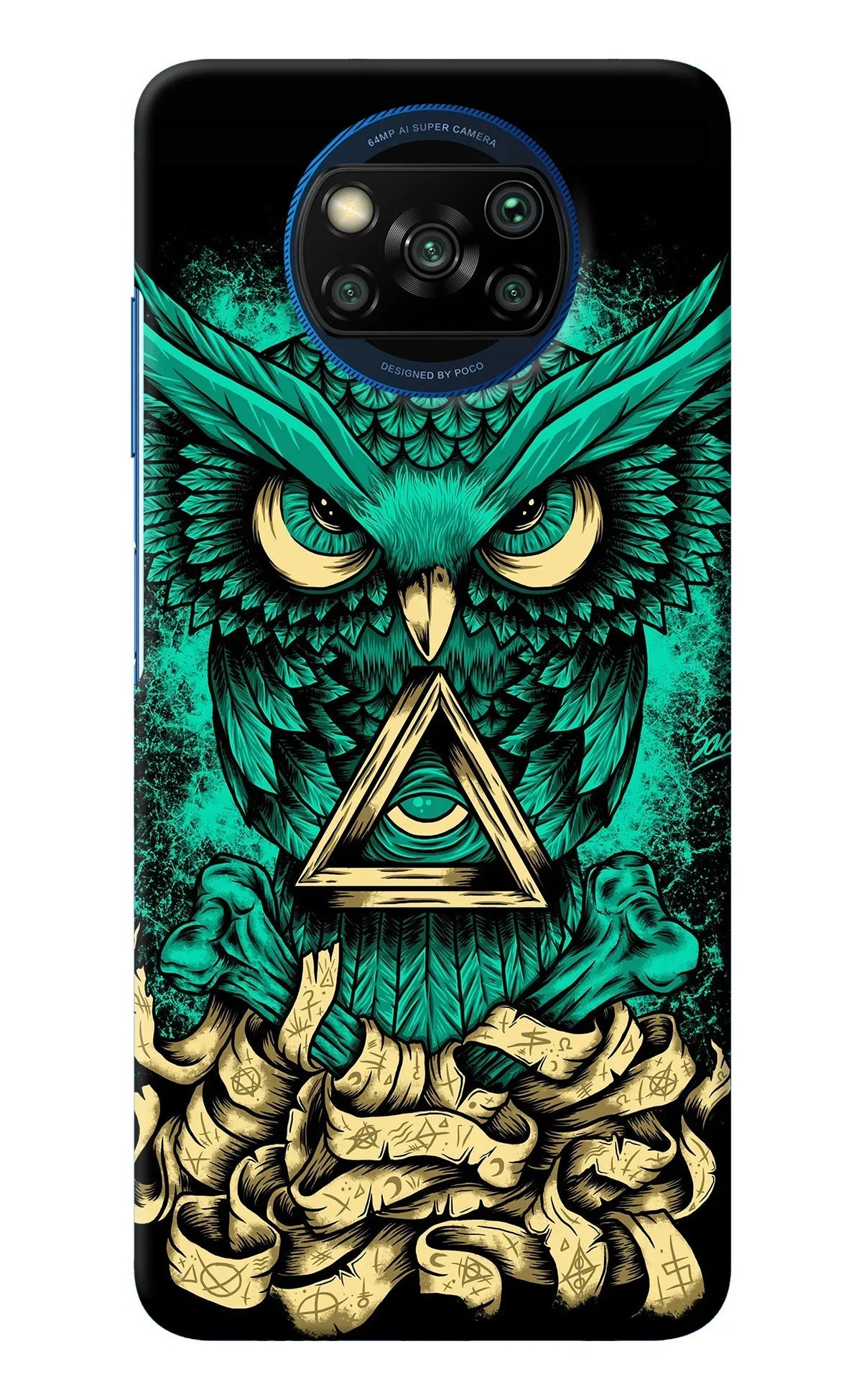 Green Owl Poco X3/X3 Pro Back Cover