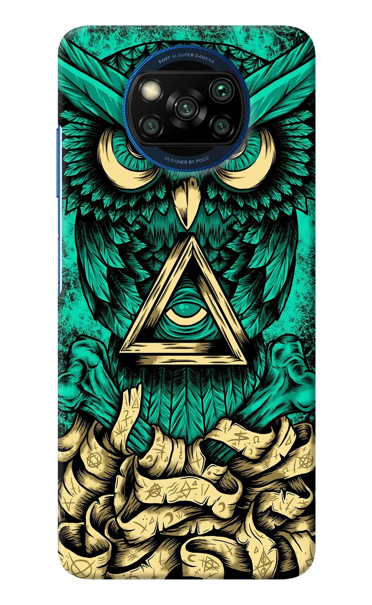Green Owl Poco X3/X3 Pro Back Cover