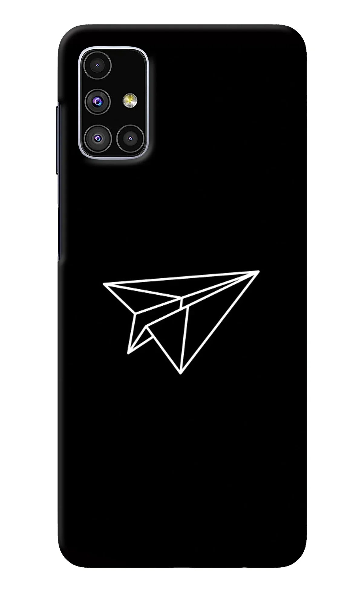 Paper Plane White Samsung M51 Back Cover