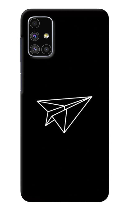 Paper Plane White Samsung M51 Back Cover