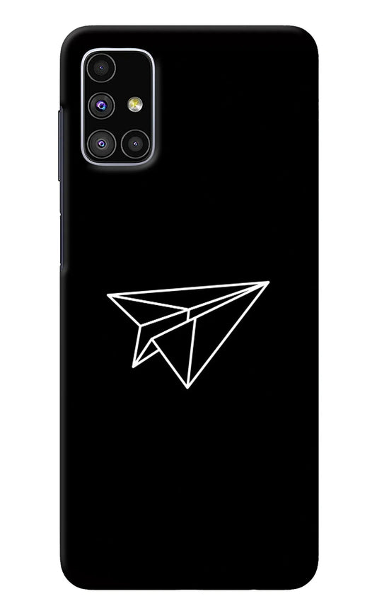 Paper Plane White Samsung M51 Back Cover