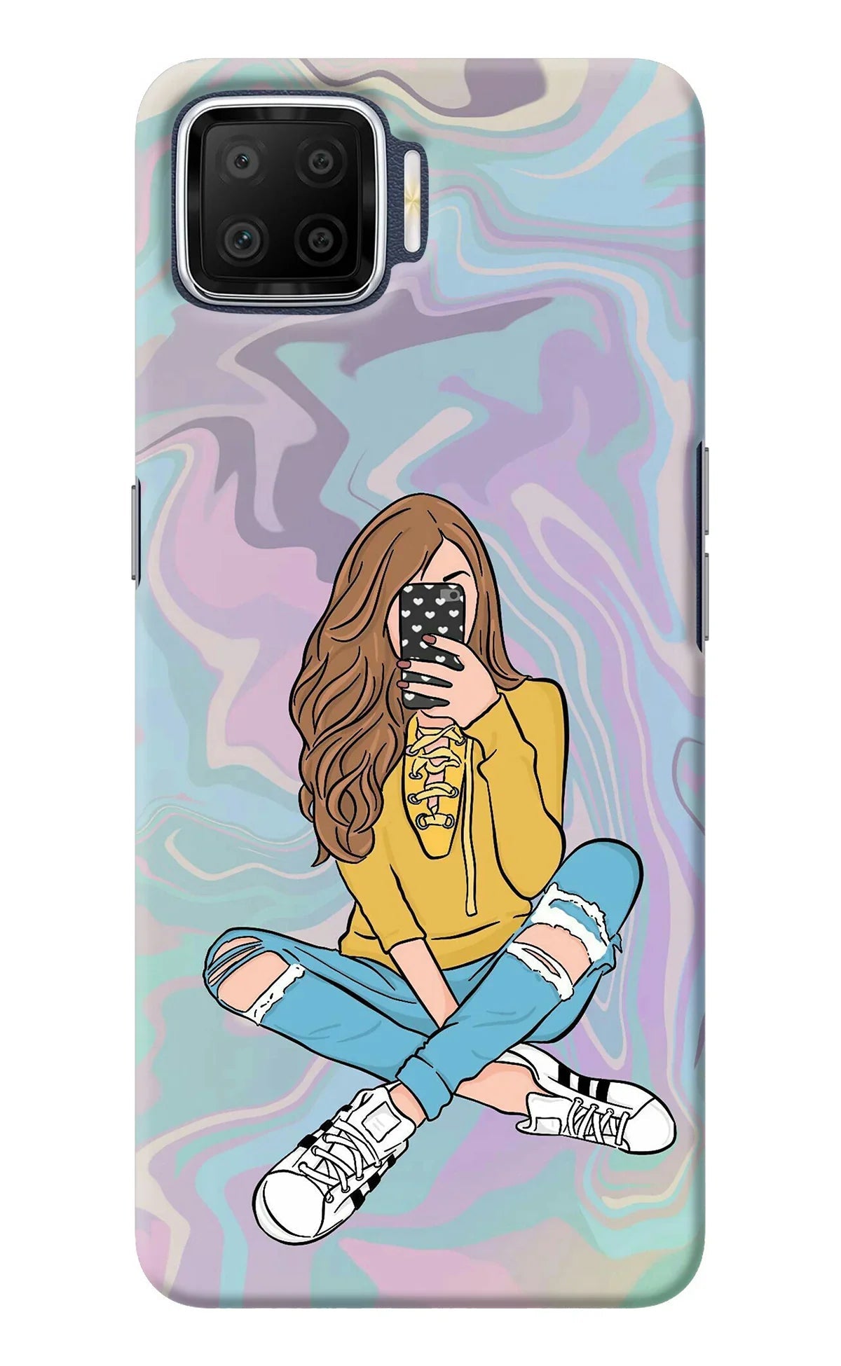 Selfie Girl Oppo F17 Back Cover
