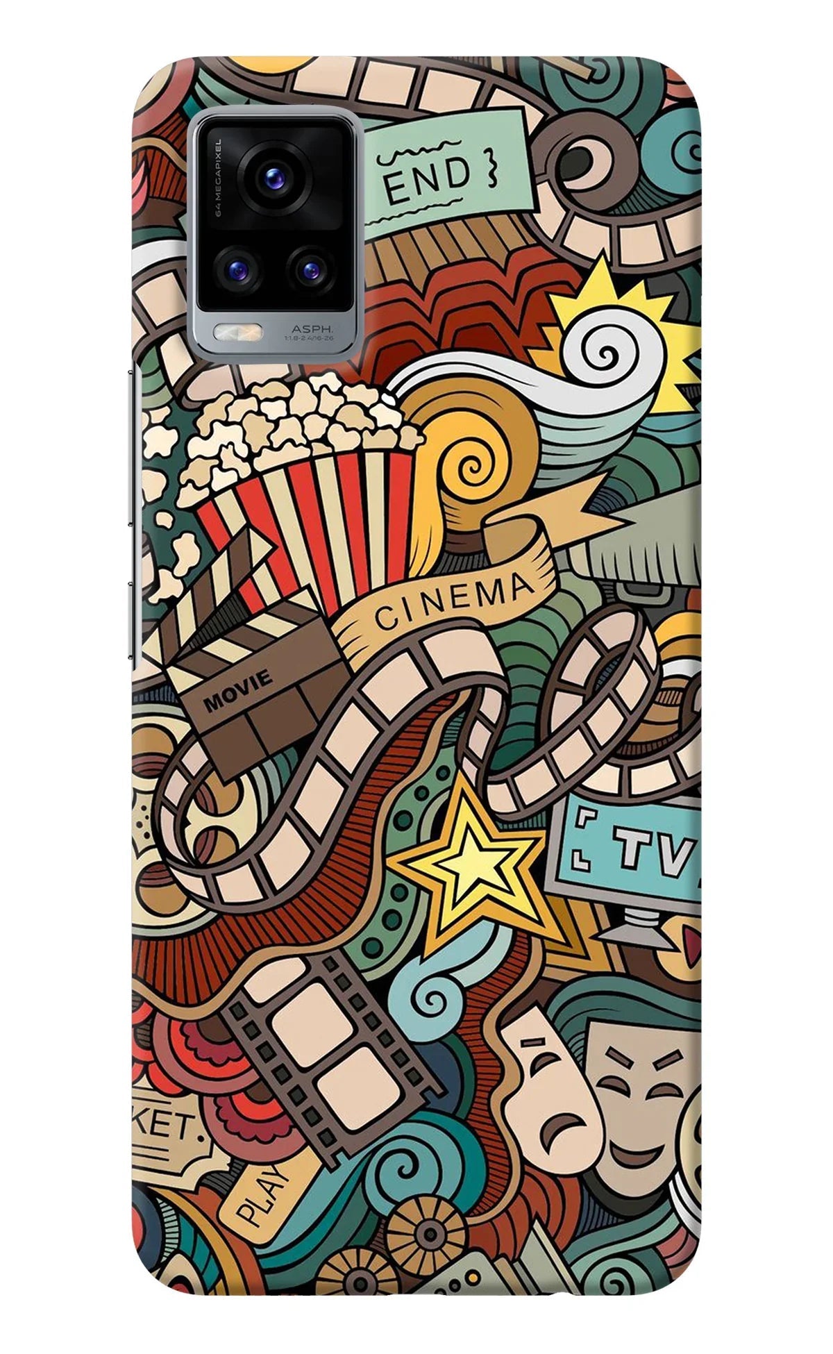 Cinema Abstract Vivo V20 Back Cover