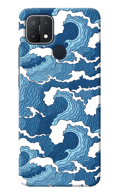 Blue Waves Oppo A15/A15s Back Cover