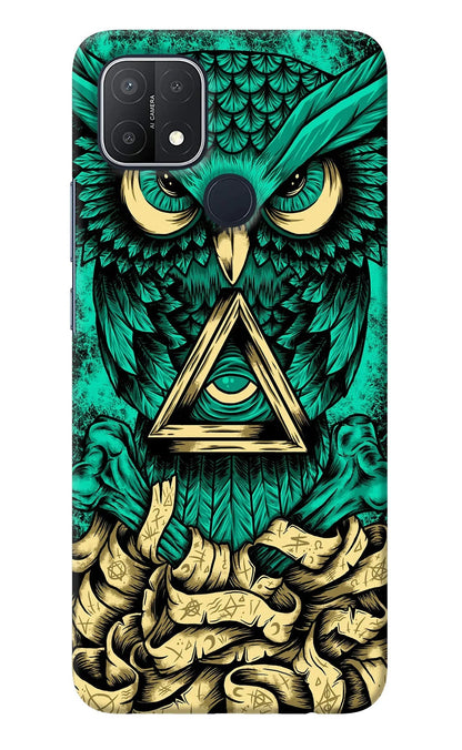 Green Owl Oppo A15/A15s Back Cover