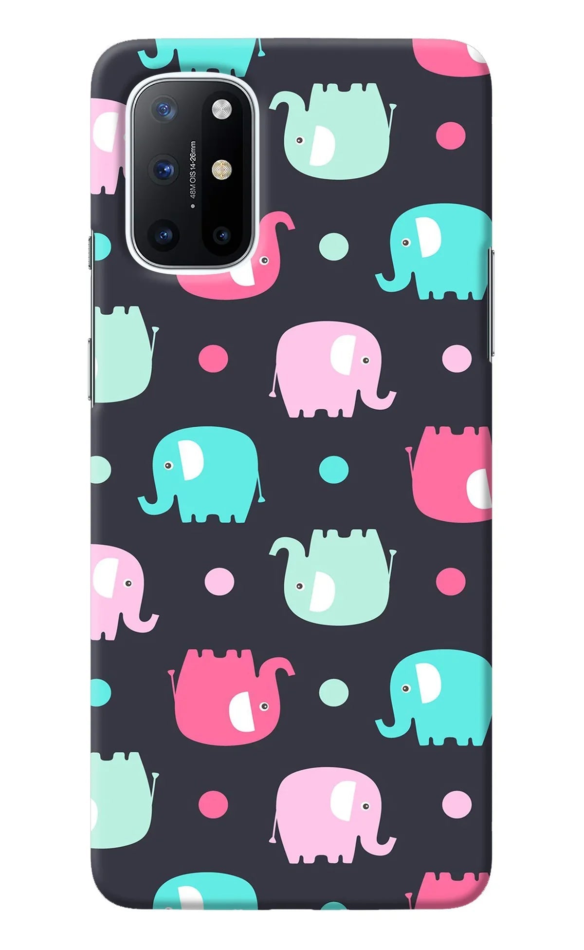 Elephants Oneplus 8T Back Cover