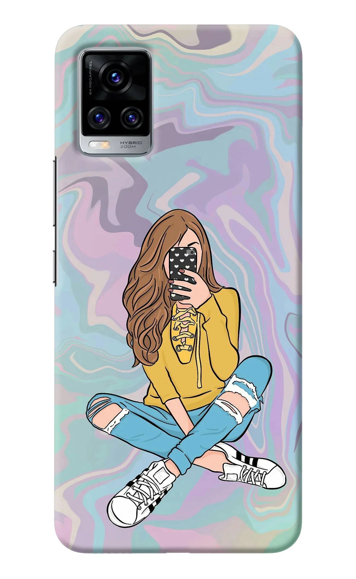 Selfie Girl Vivo V20 Pro Back Cover