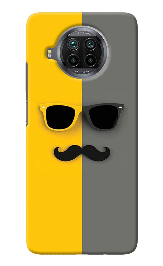 Sunglasses with Mustache Mi 10i Back Cover