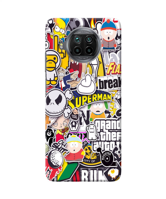Sticker Bomb Mi 10i Back Cover