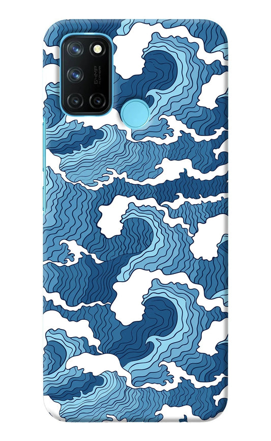 Blue Waves Realme C17/Realme 7i Back Cover