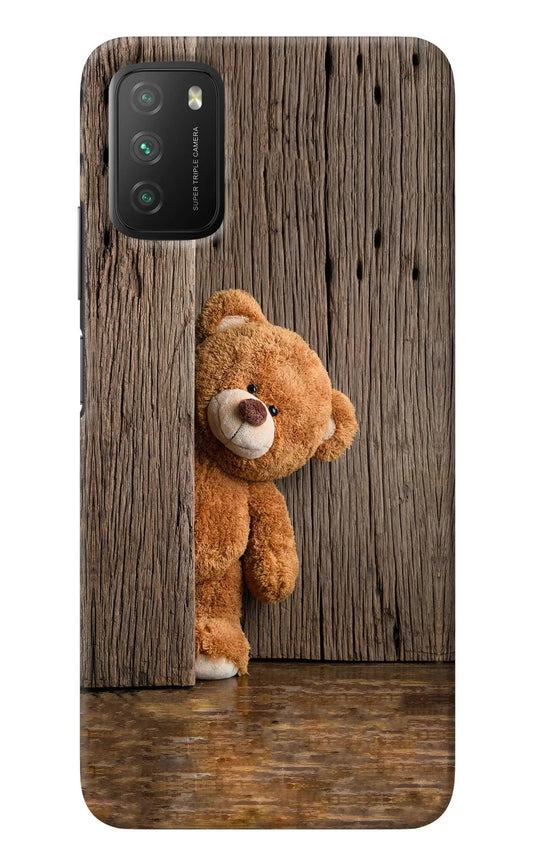 Teddy Wooden Poco M3 Back Cover