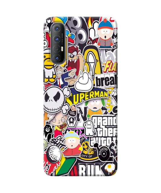 Sticker Bomb Oppo Reno3 Pro Back Cover