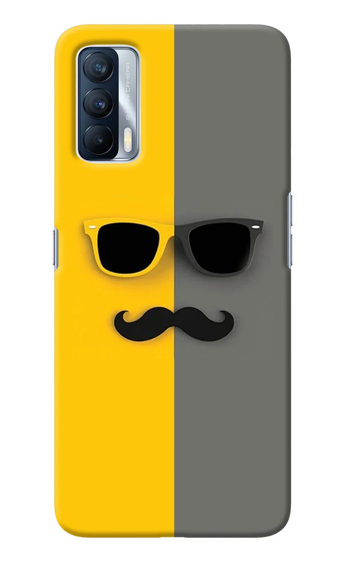 Sunglasses with Mustache Realme X7 Back Cover