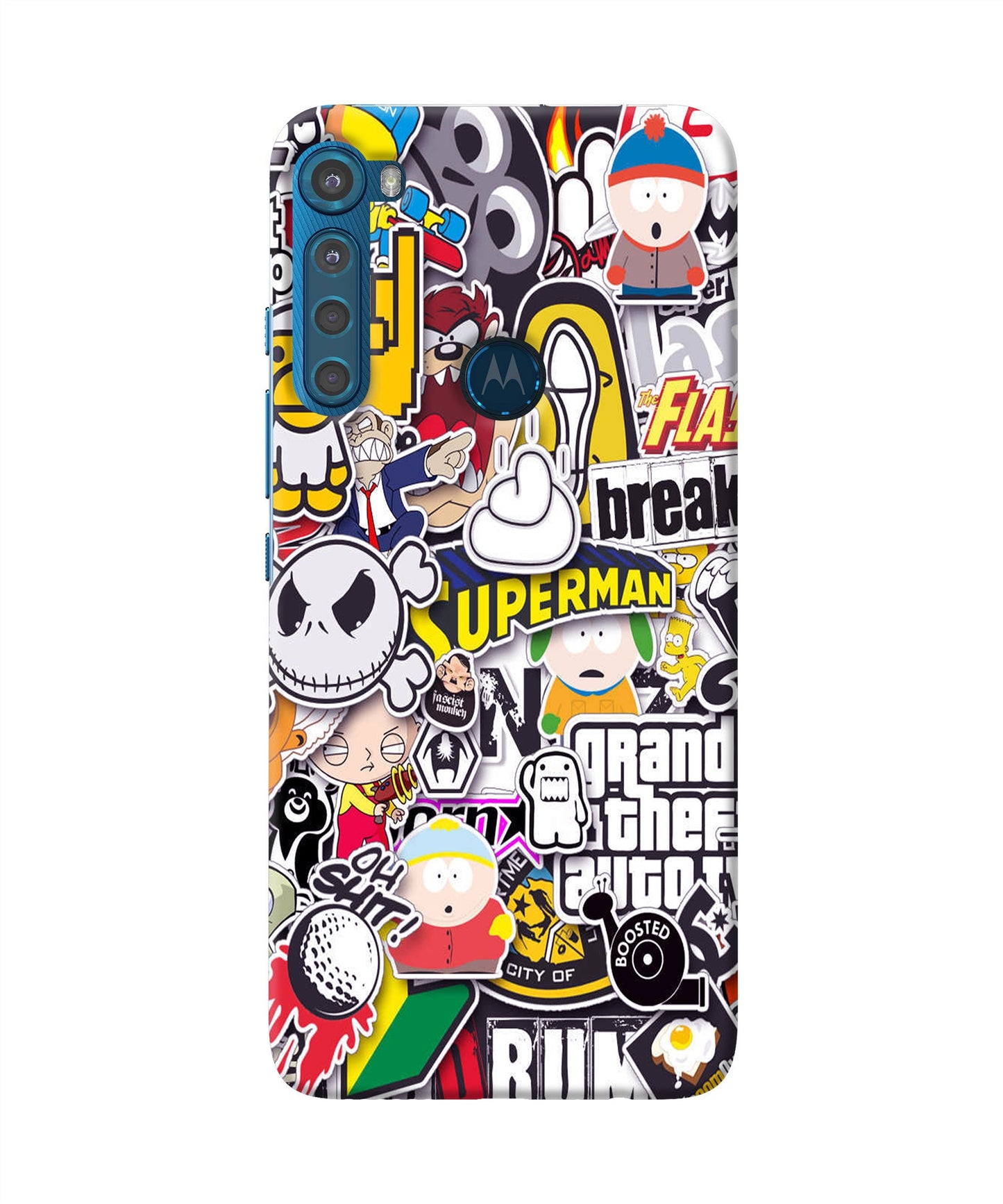 Sticker Bomb Motorola One Fusion Plus Back Cover