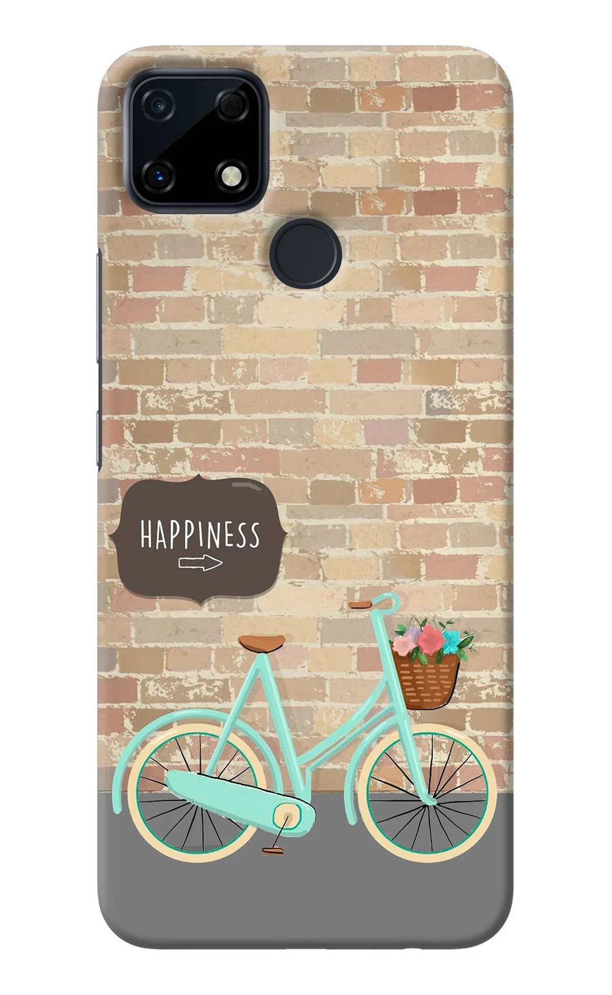 Happiness Artwork Realme Narzo 30A Back Cover