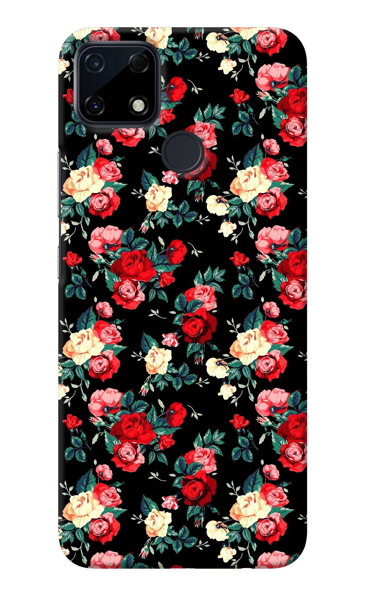 Rose Pattern Realme Narzo 30A Back Cover