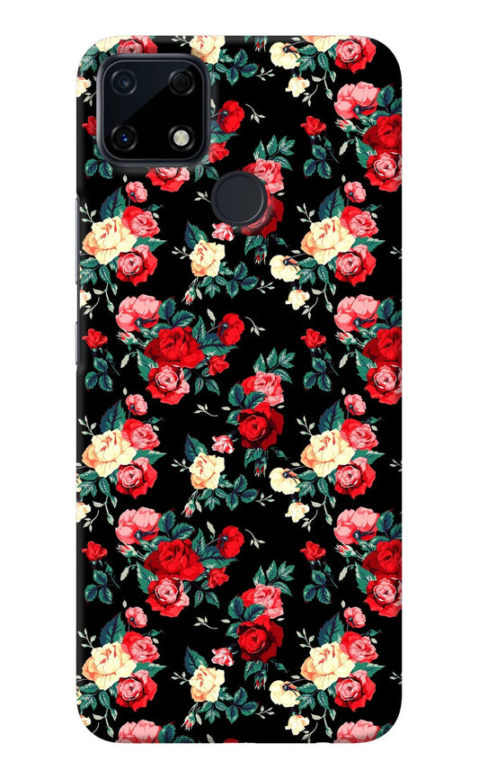 Rose Pattern Realme Narzo 30A Back Cover