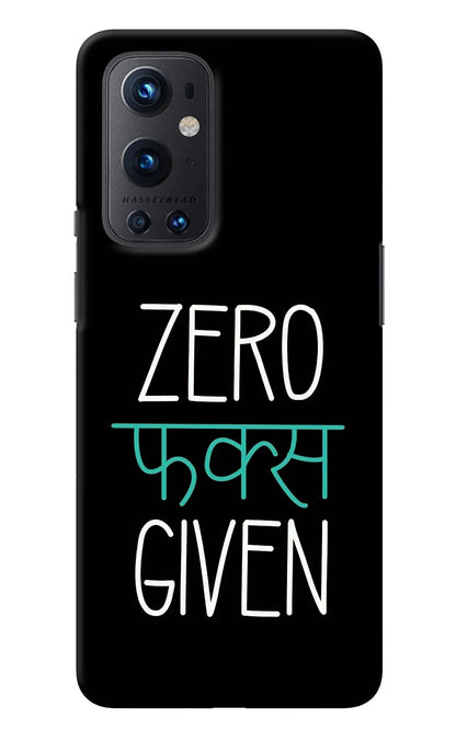 Zero Fucks Given Oneplus 9 Pro Back Cover