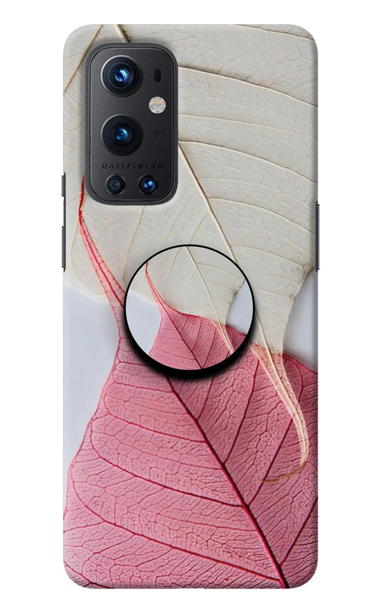 White Pink Leaf Oneplus 9 Pro Pop Case
