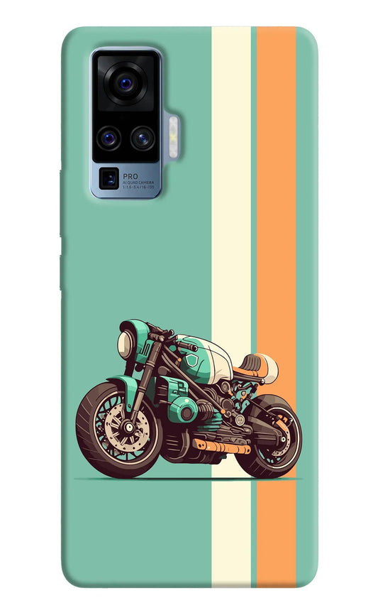 Striped Moto Drift Vivo X50 Pro Back Cover