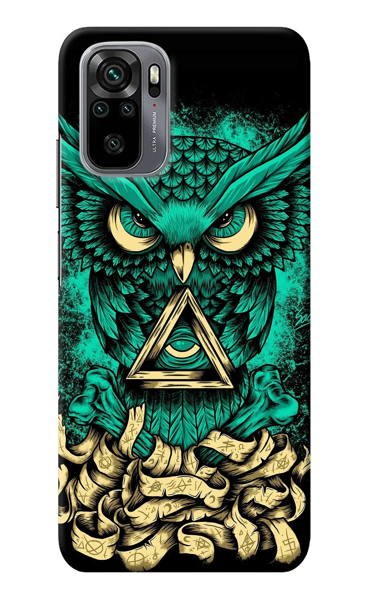 Green Owl Redmi Note 10/10S Back Cover