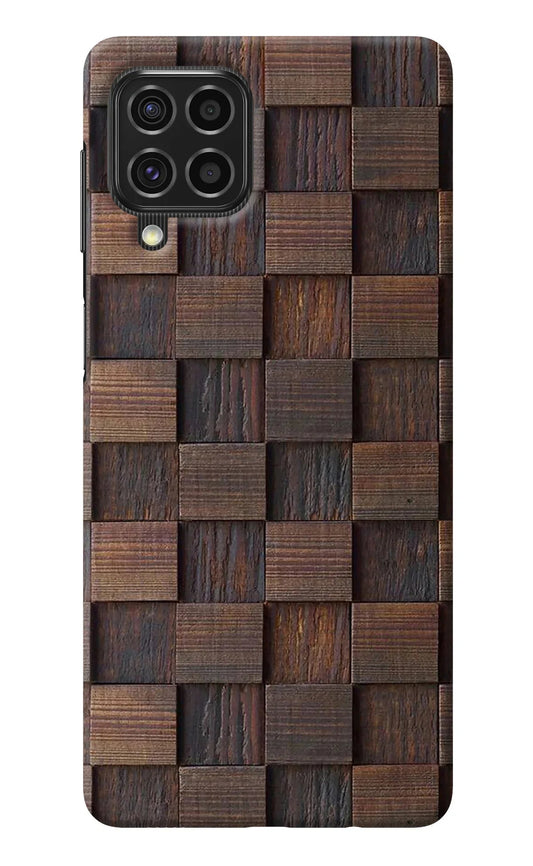 Wooden Cube Design Samsung F62 Back Cover