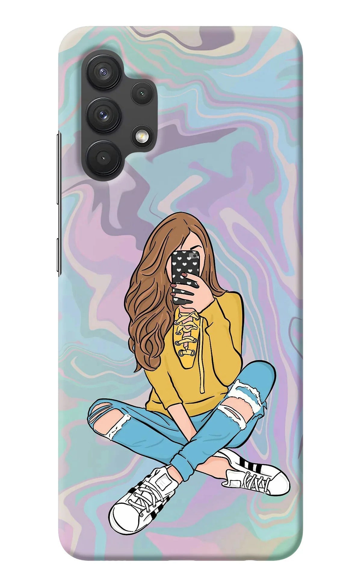 Selfie Girl Samsung A32 4G Back Cover