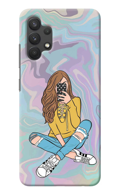 Selfie Girl Samsung A32 4G Back Cover