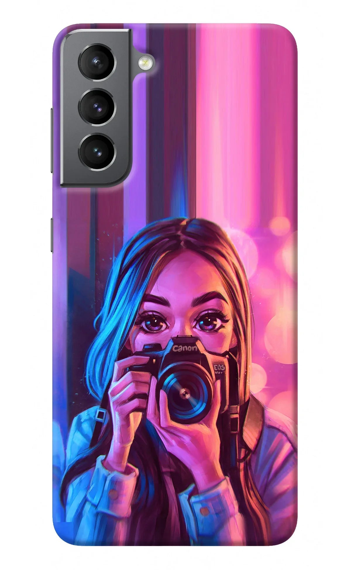 Girl Photographer Samsung S21 Plus Back Cover