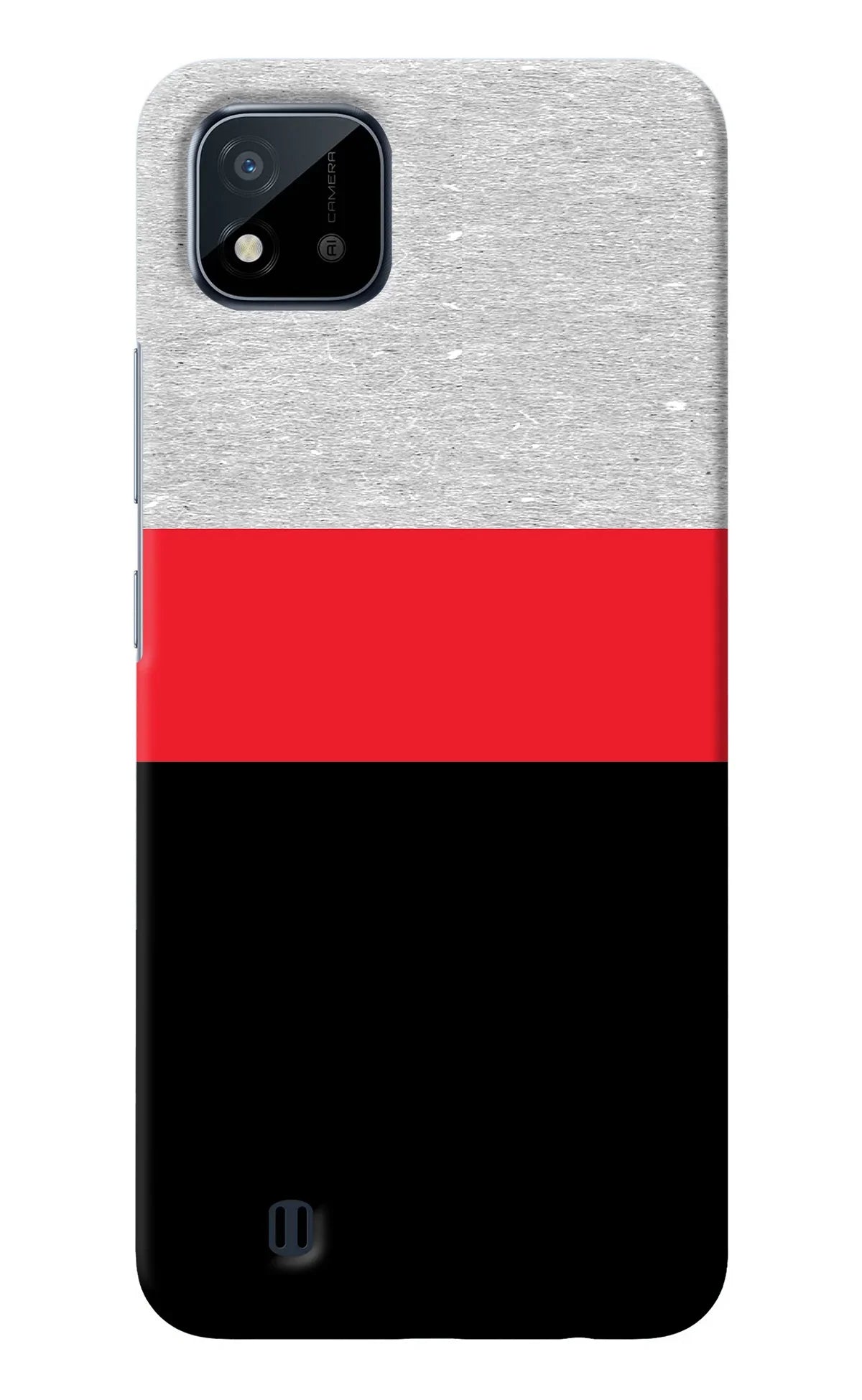 Tri Color Pattern Realme C20 Back Cover