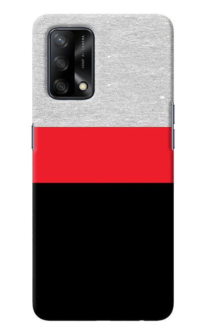 Tri Color Pattern Oppo F19/F19s Back Cover