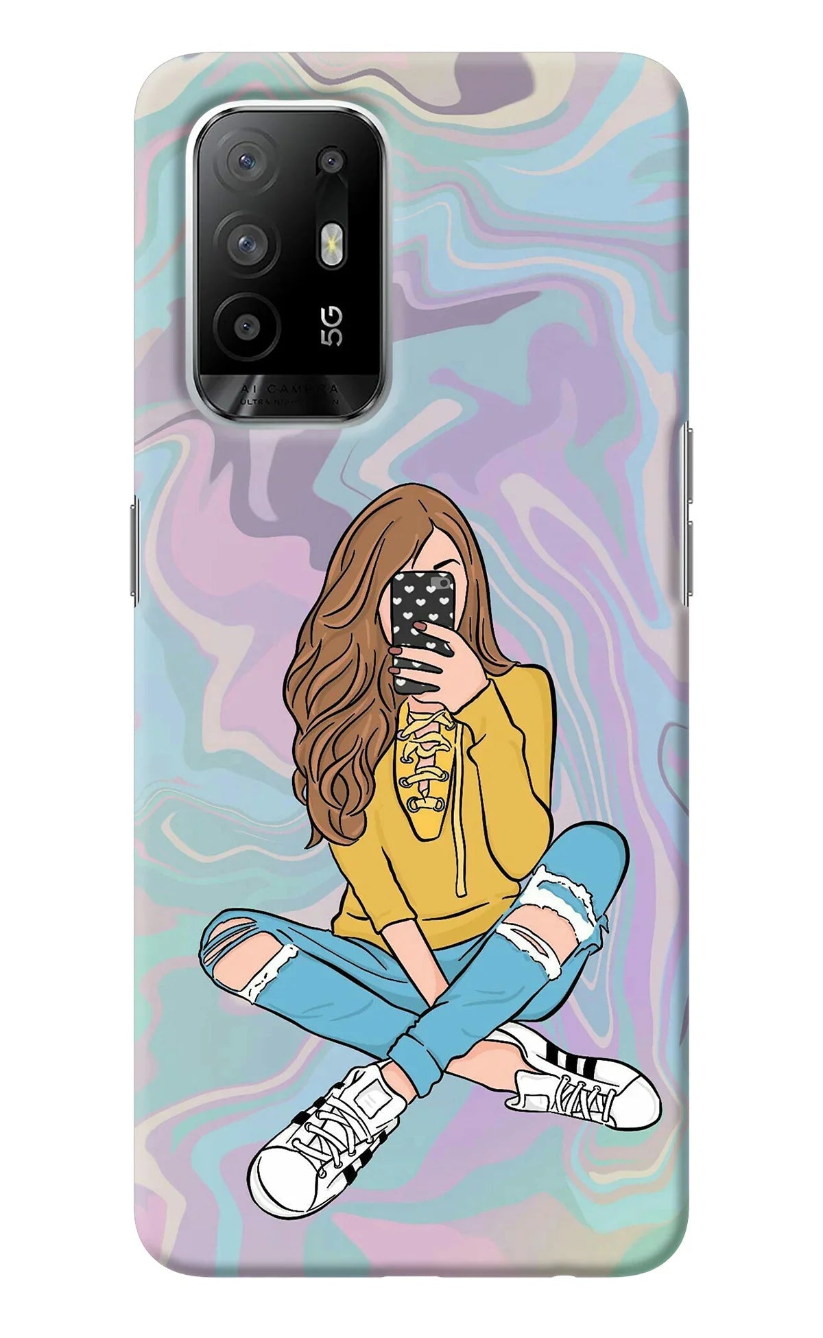 Selfie Girl Oppo F19 Pro+ Back Cover
