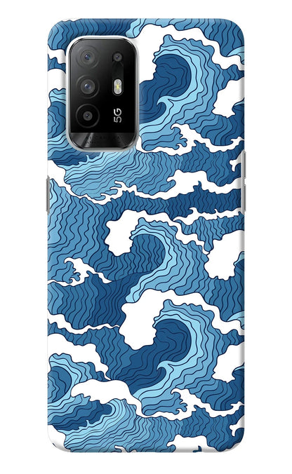 Blue Waves Oppo F19 Pro+ Back Cover