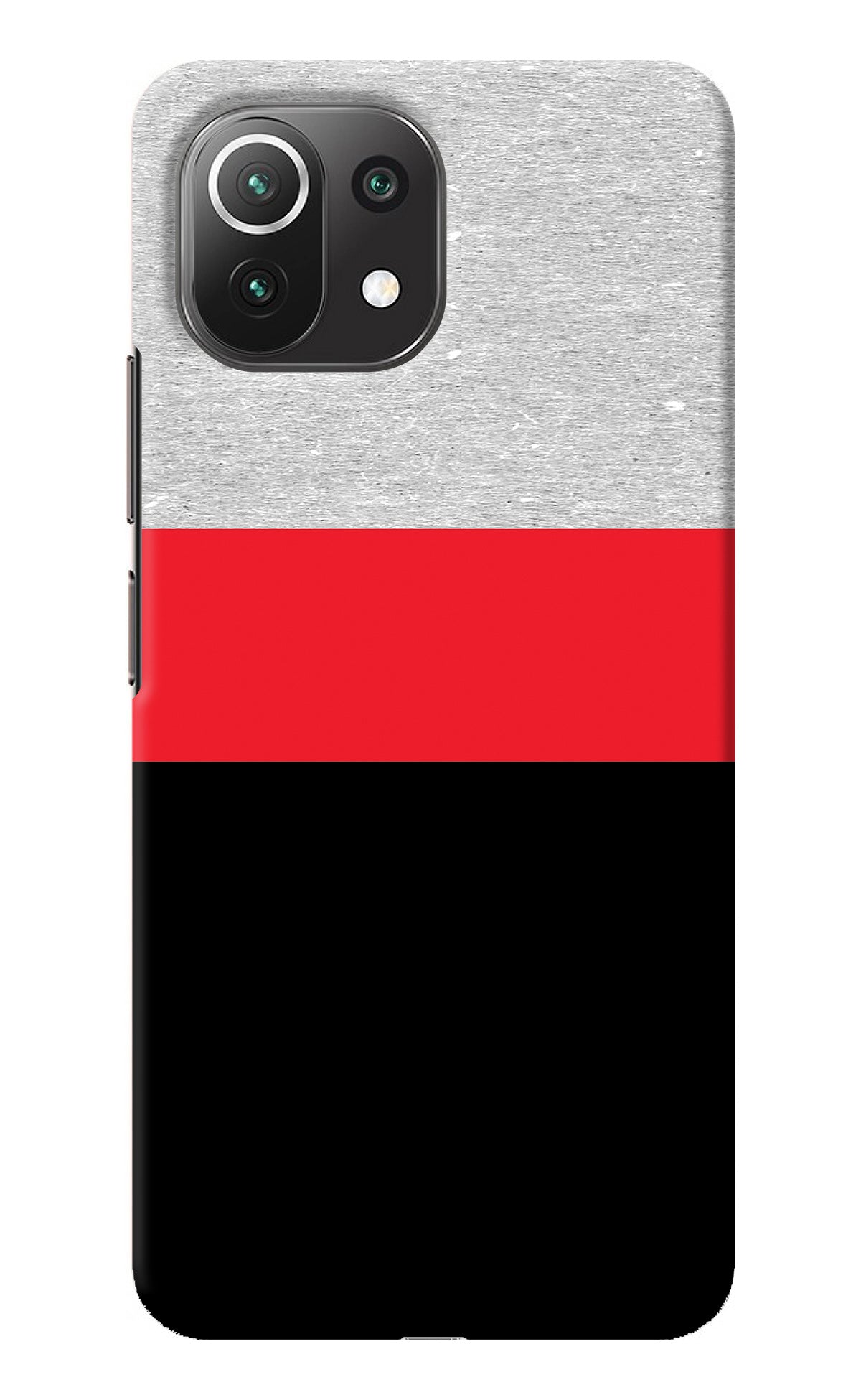 Tri Color Pattern Mi 11 Lite Back Cover