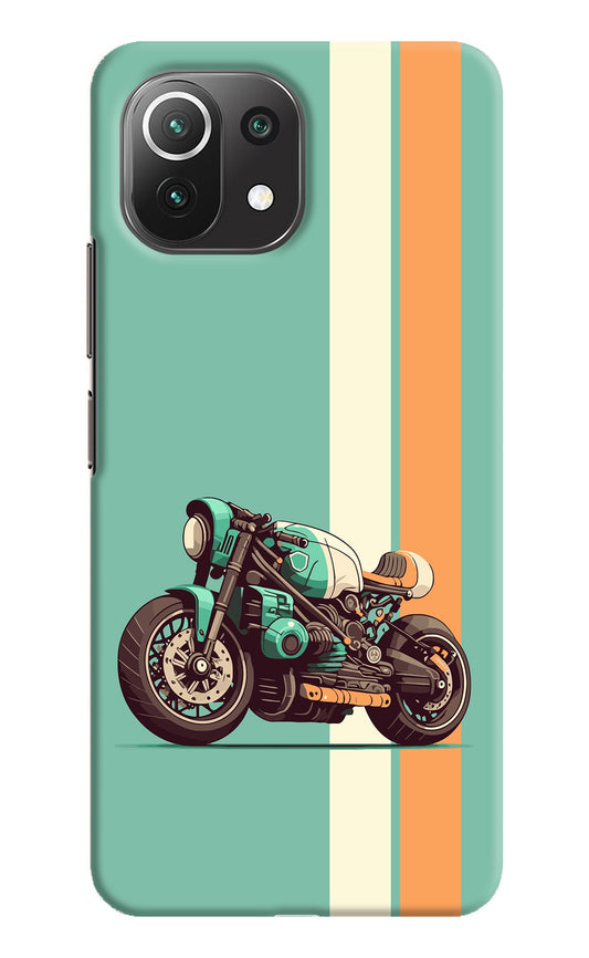 Striped Moto Drift Mi 11 Lite Back Cover
