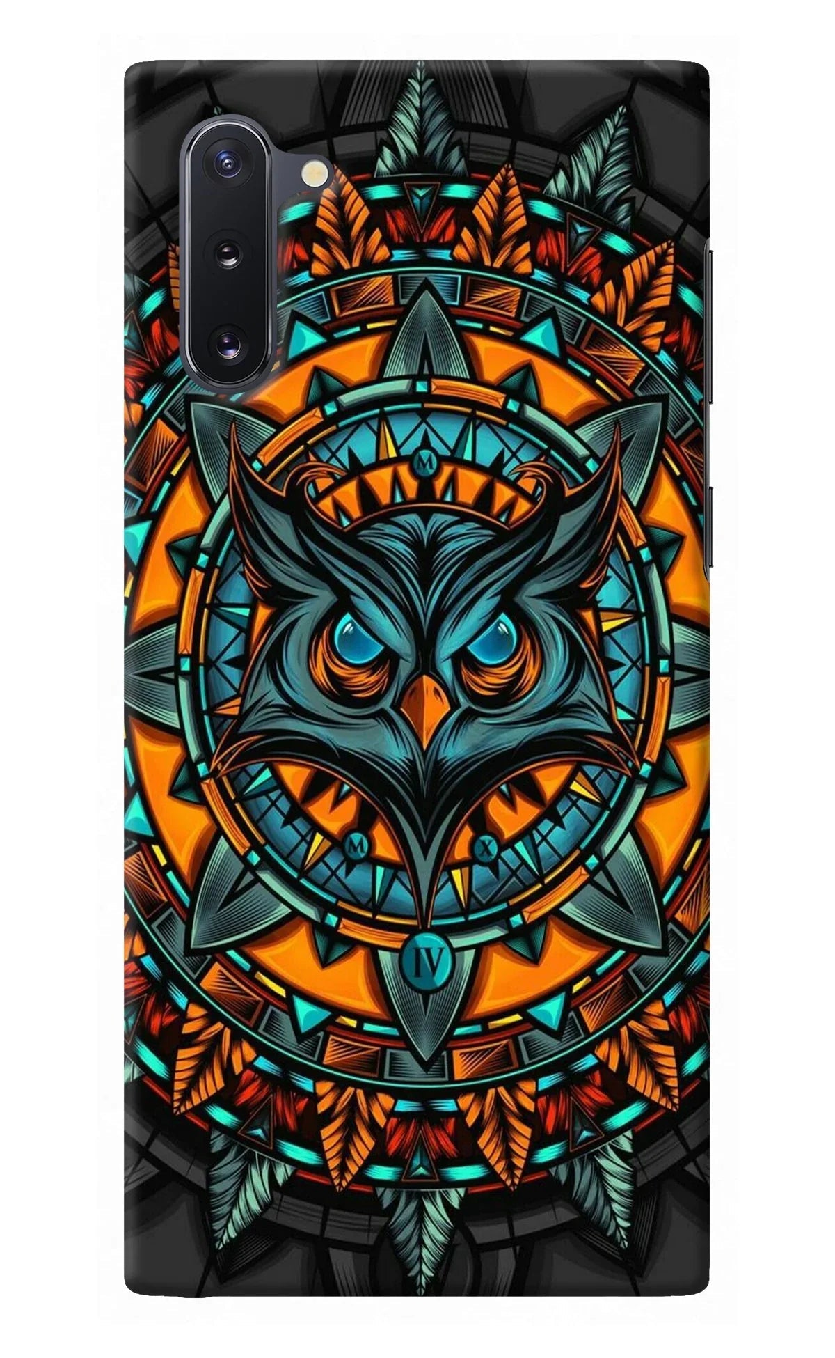 Angry Owl Art Samsung Note 10 Back Cover