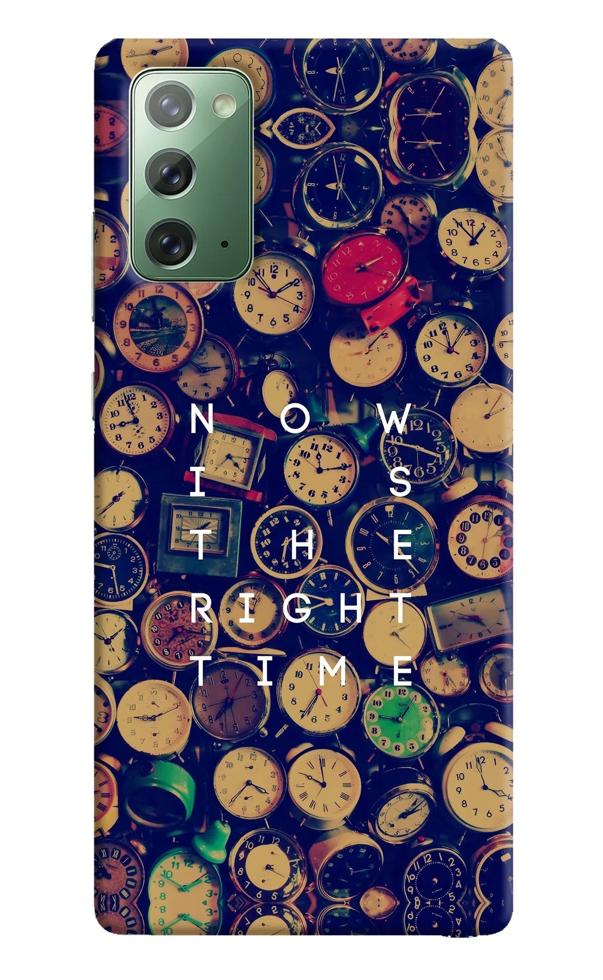 Now is the Right Time Quote Samsung Note 20 Back Cover