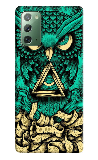 Green Owl Samsung Note 20 Back Cover