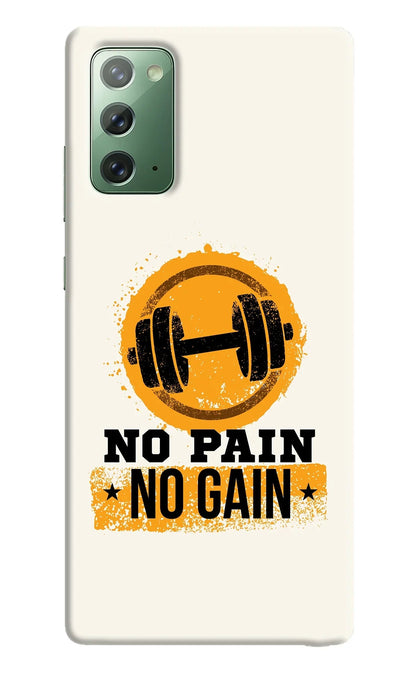 No Pain No Gain Samsung Note 20 Back Cover