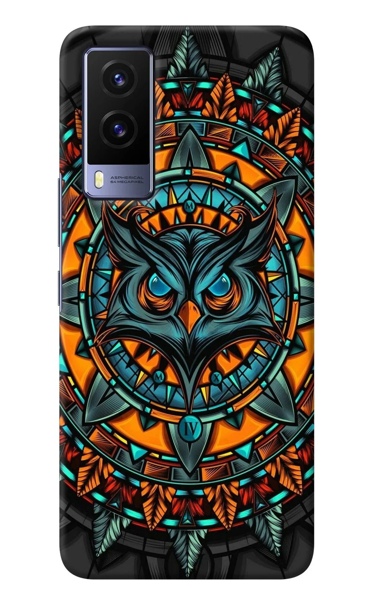 Angry Owl Art Vivo V21E 5G Back Cover