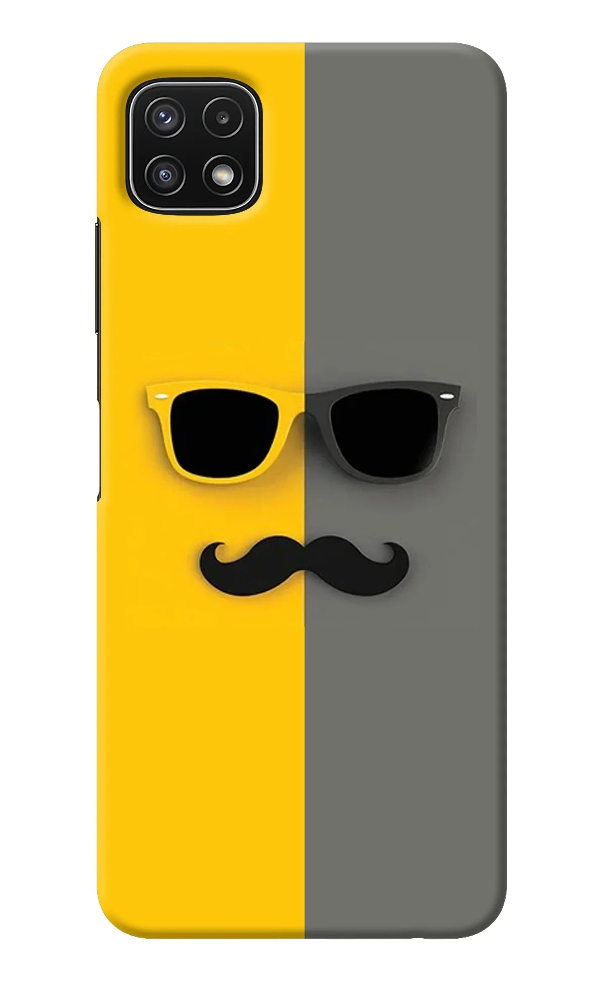Sunglasses with Mustache Samsung A22 5G Back Cover