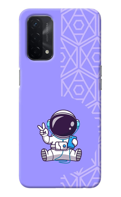 Cute Astronaut Chilling Oppo A74 5G Back Cover