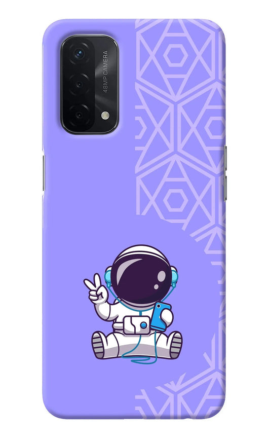 Cute Astronaut Chilling Oppo A74 5G Back Cover