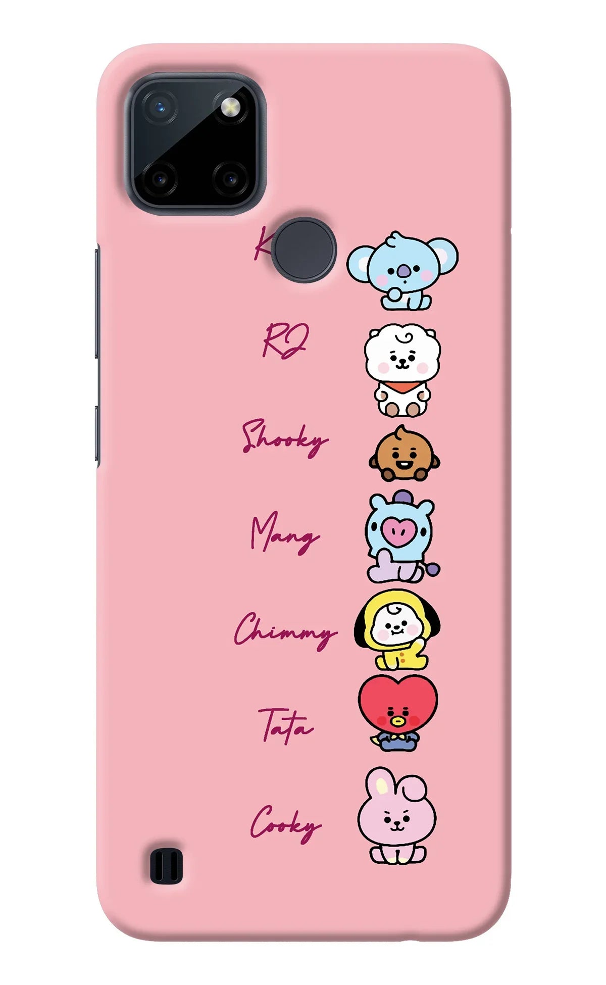 BTS names Realme C21Y/C25Y Back Cover