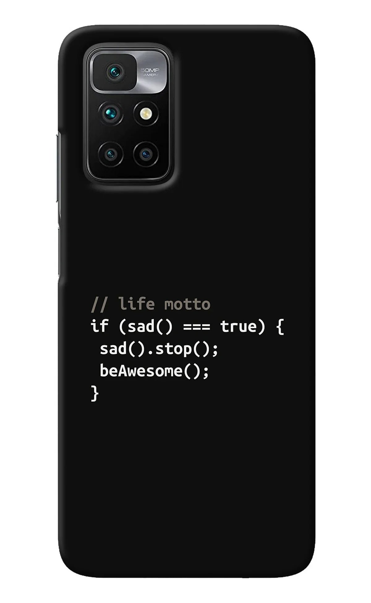 Life Motto Code Redmi 10 Prime Back Cover