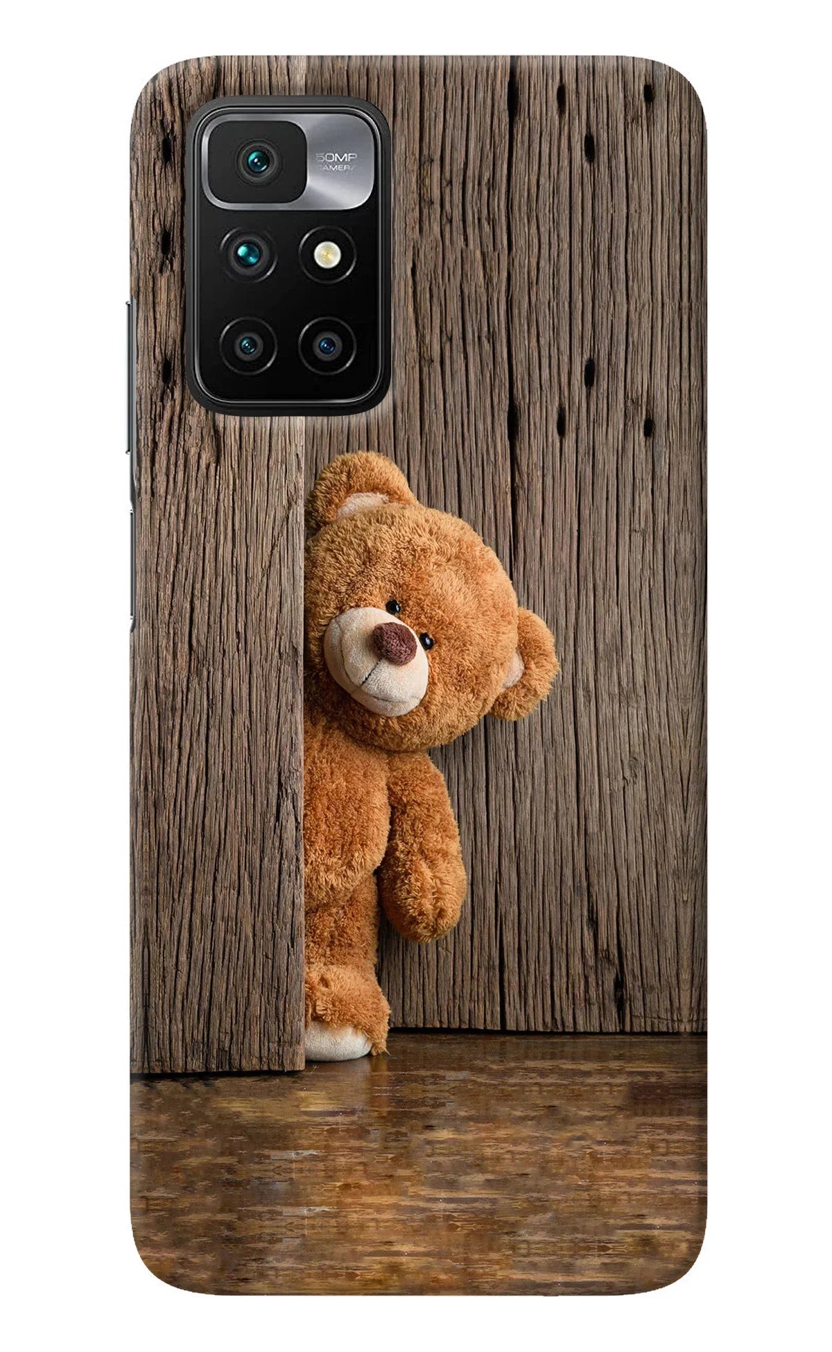 Teddy Wooden Redmi 10 Prime Back Cover