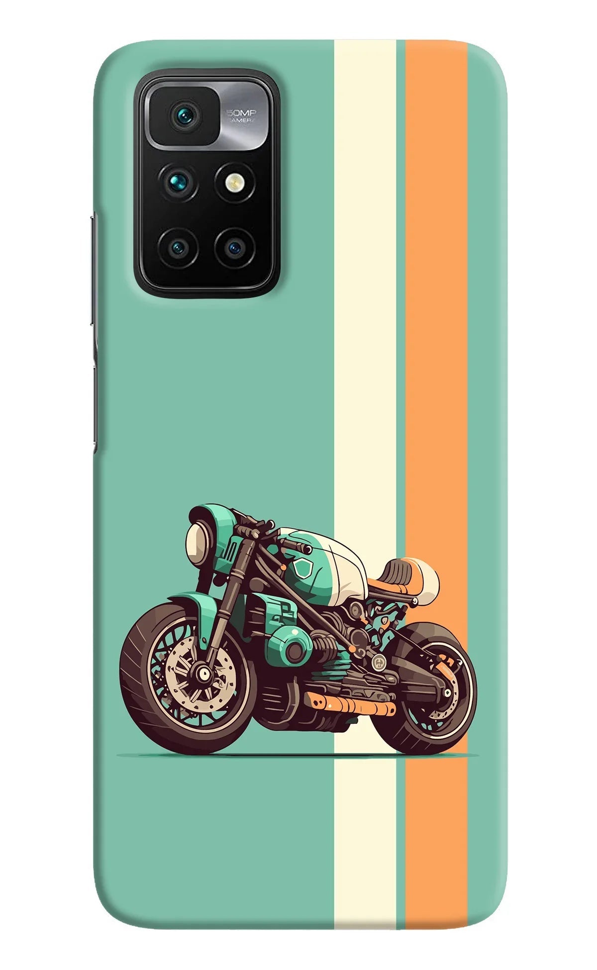 Striped Moto Drift Redmi 10 Prime Back Cover